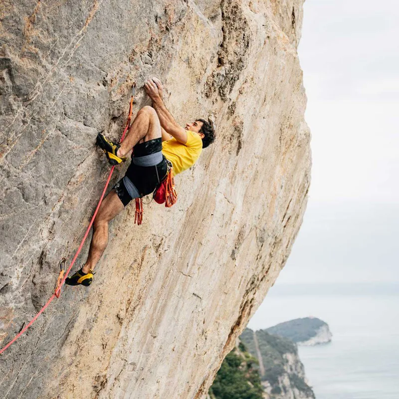 La Sportiva Katana Lace Climbing Shoe in Black/Yellow-8